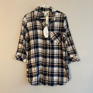 Magnolia Grace Plaid Tunic Top Large NWT